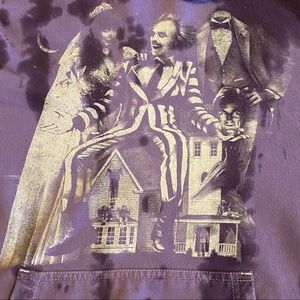Beetlejuice Tie-Dyed & Distressed Hoodie